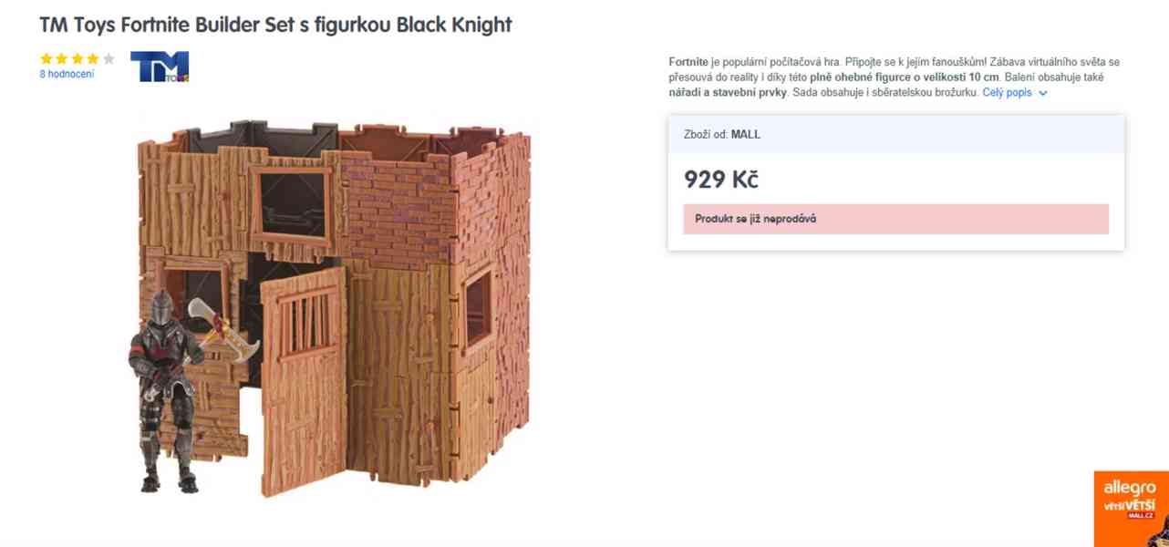 Fortnite Builder Set s figurkou Black Knight - foto 4