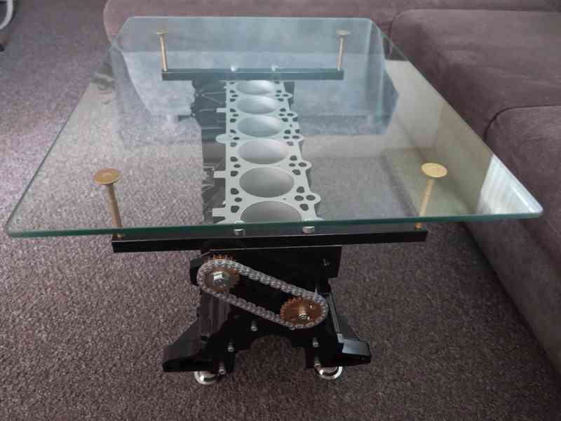 Konferenční stolek z bloku motoru R6 - foto 4