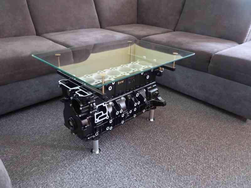 Konferenční stolek z bloku motoru R6 - foto 2