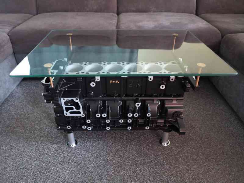 Konferenční stolek z bloku motoru R6 - foto 3