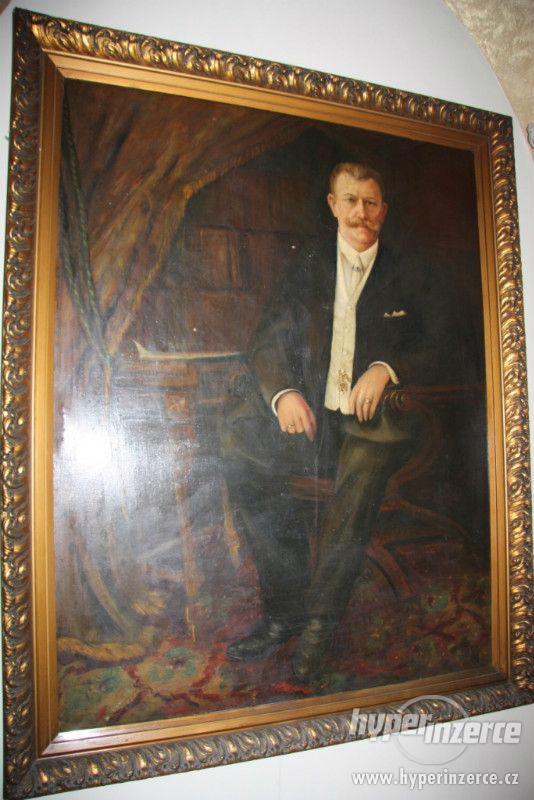 Obraz šlechtice, signováno, 182 x 146cm, rám dřevo - foto 1