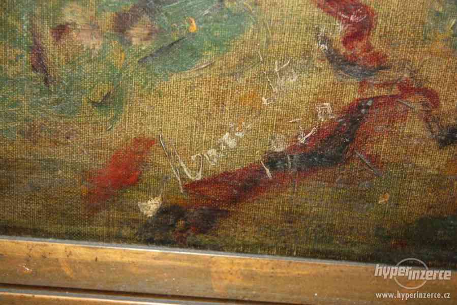 Obraz šlechtice, signováno, 182 x 146cm, rám dřevo - foto 3
