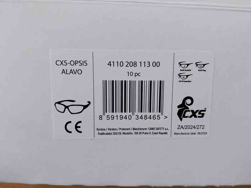 Brýle ochranné , čiré,CXS OPSIS ALAVO  - foto 3