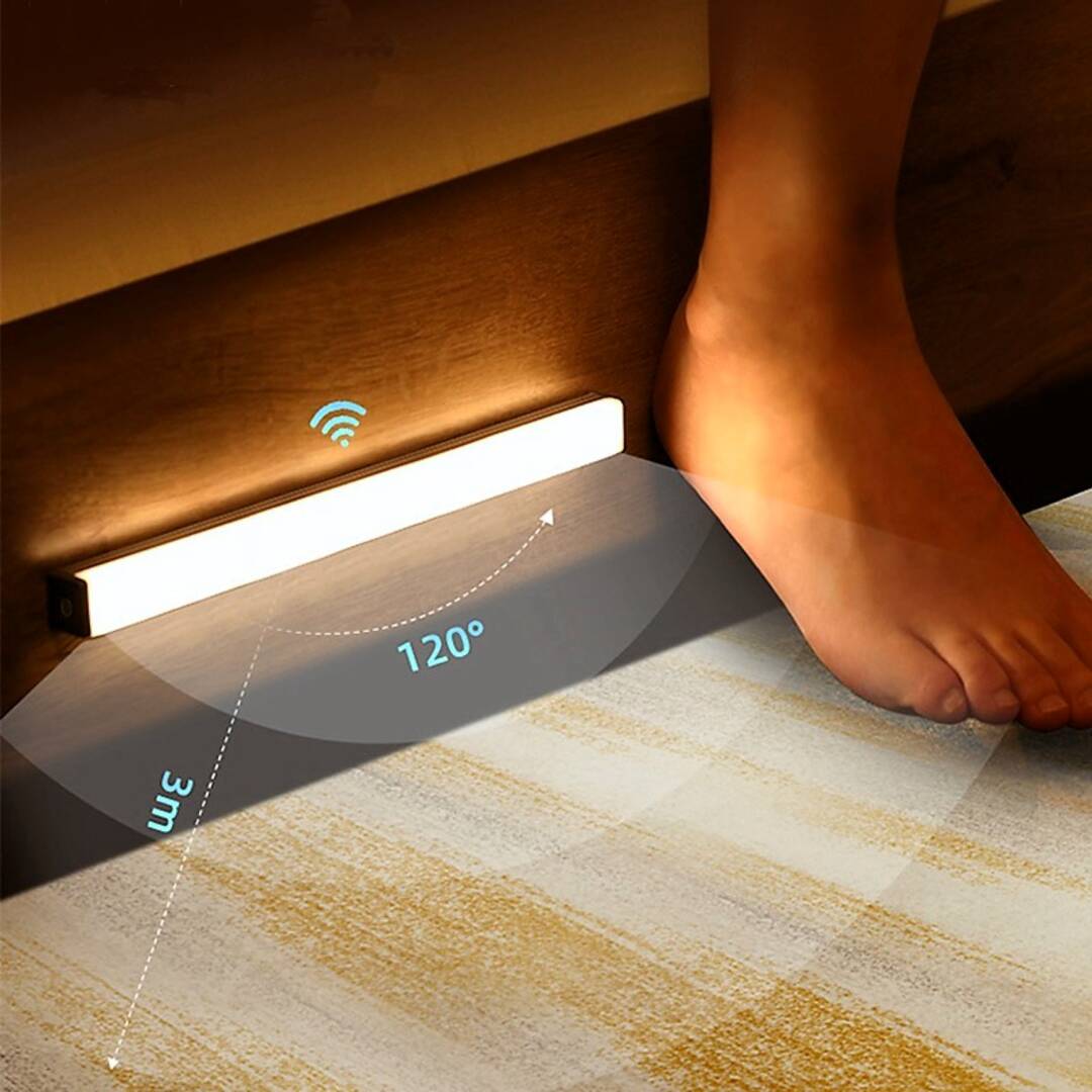 LED světlo,senzor pohybu s USB nabíjením C,  30cm - foto 6