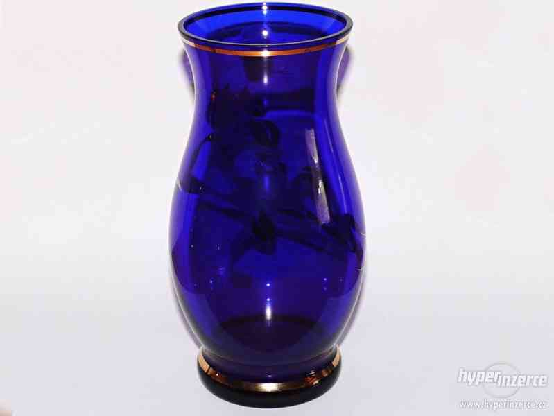 Váza modrá Bohemia Crystal - foto 2
