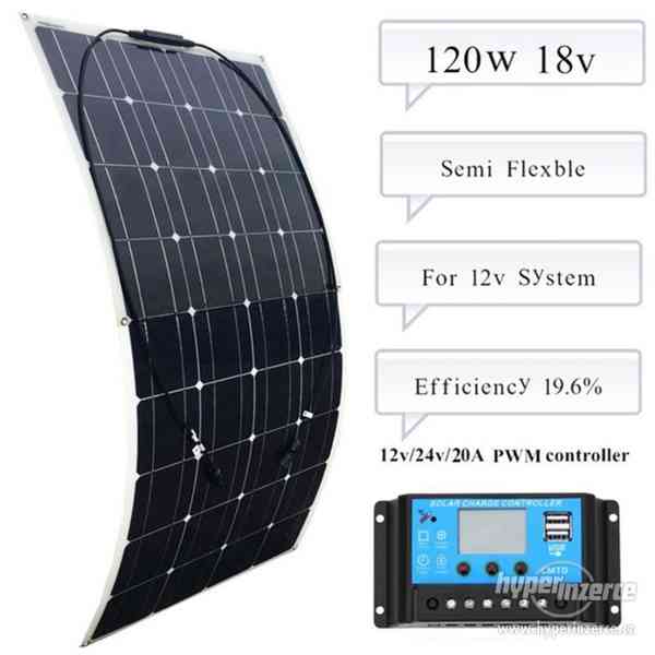 Solární panel flexi-120 W + LCD regulátor 20 A - foto 6