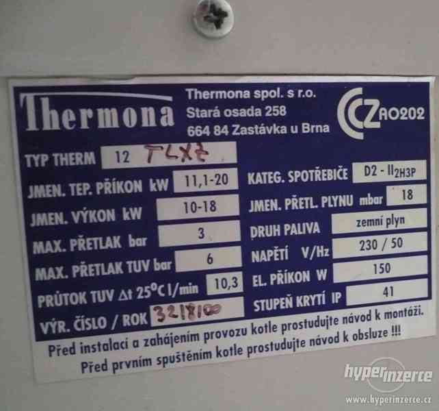 Prodám plynový kotel Thermona 12TLXZ - foto 1