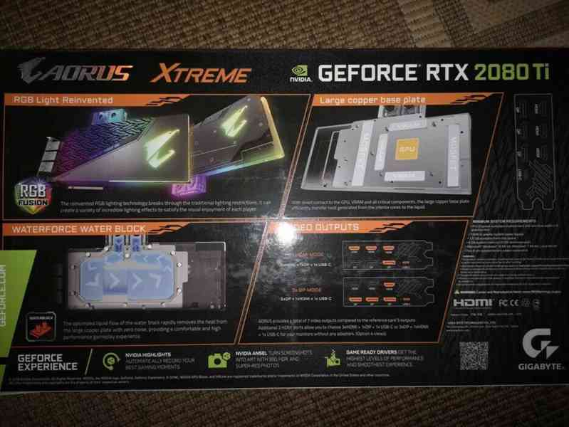 GIGABYTE AORUS NVIDIA GeForce RTX 2080 TI 11 GB GDDR6 XTREME - foto 2