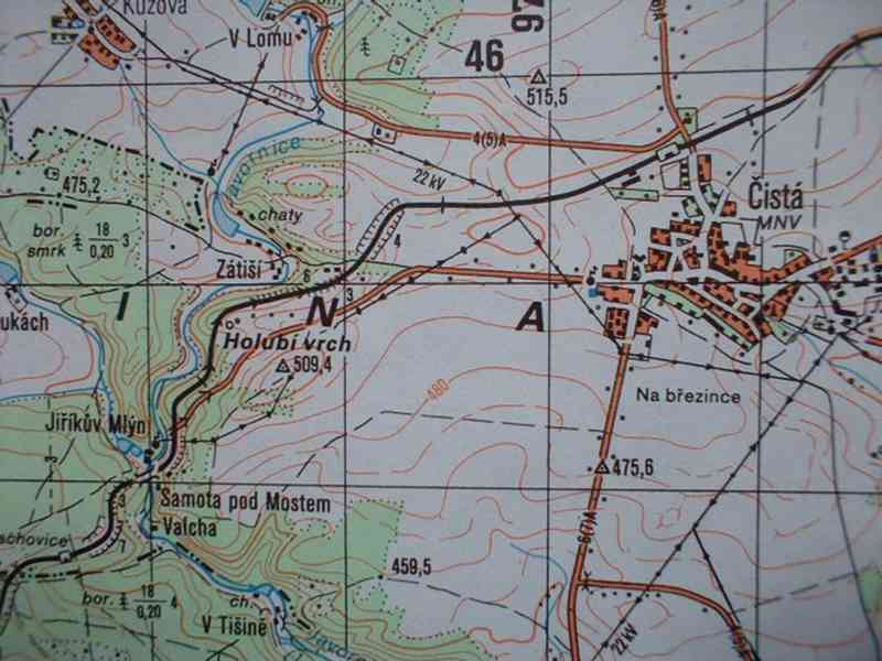 Vojenská profesionální tajná mapa Rakovnicko - foto 8