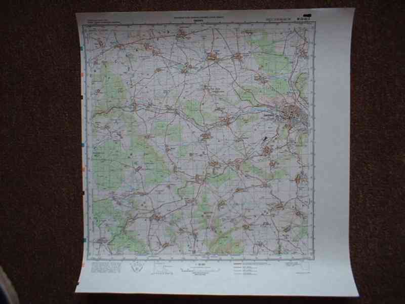 Vojenská profesionální tajná mapa Rakovnicko - foto 9