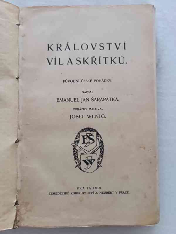 1.vydání knihy Království víl a skřítků, rok 1919 - foto 2