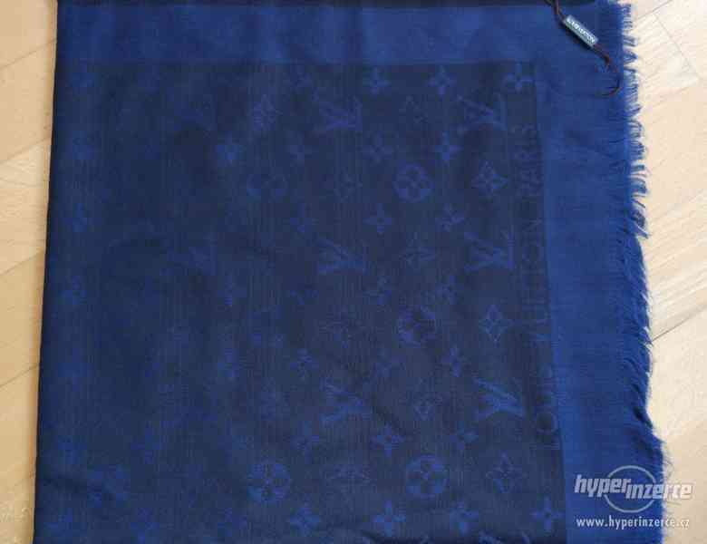 Modrý šátek LV (Louis Vuitton) - foto 2