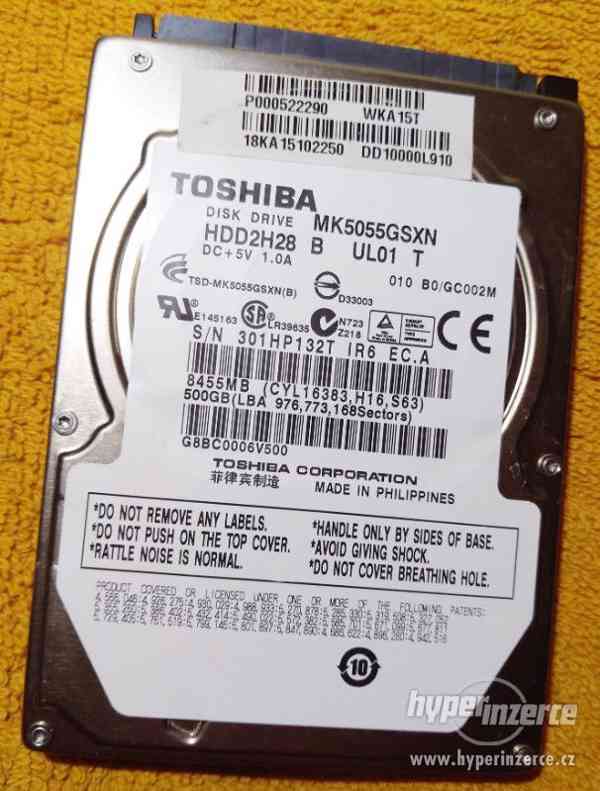 Rychlé HDD pro notebook 500 -250 -160 GB + ZDARMA RAM!!! - foto 3