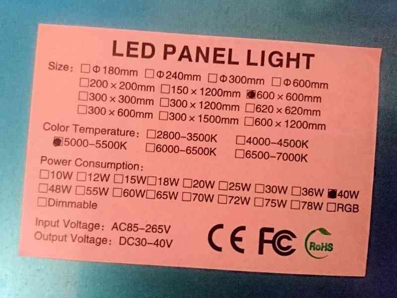 LED PANEL LIGHT  - foto 2