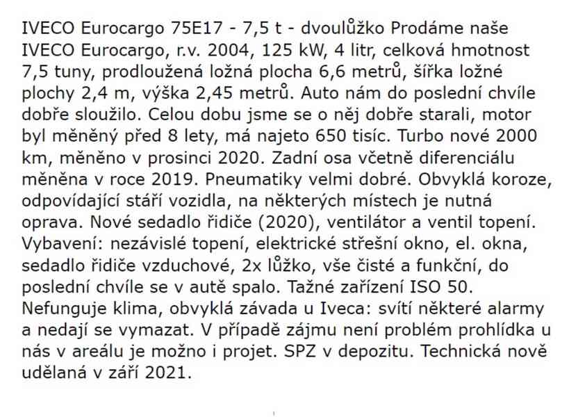 Iveco Eurocargo 75E17	 - foto 9