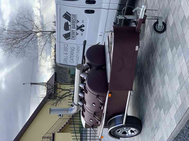 V8 BBQ Grill Smoker Barbecue Trailer - foto 2