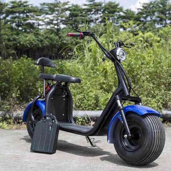 Elektrická koloběžka EcoWheel GR7 20Ah - modrá 1000w - foto 1
