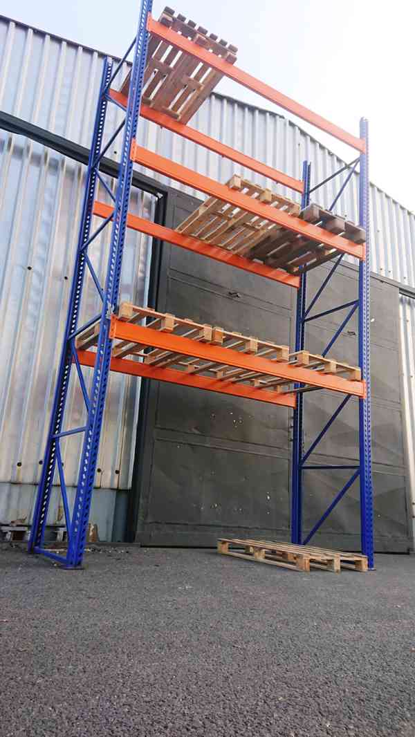 Paletové Regály Bazar, Vysoká nosnost, cena za 60 pal. míst - foto 6