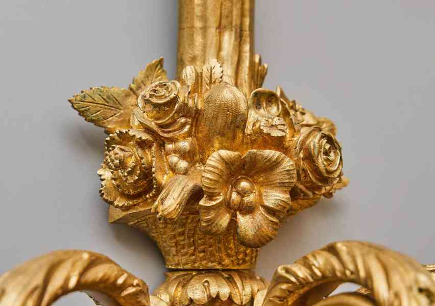 Luxusní nástěnné lampy neoklasicistní – zlacený bronz - foto 15