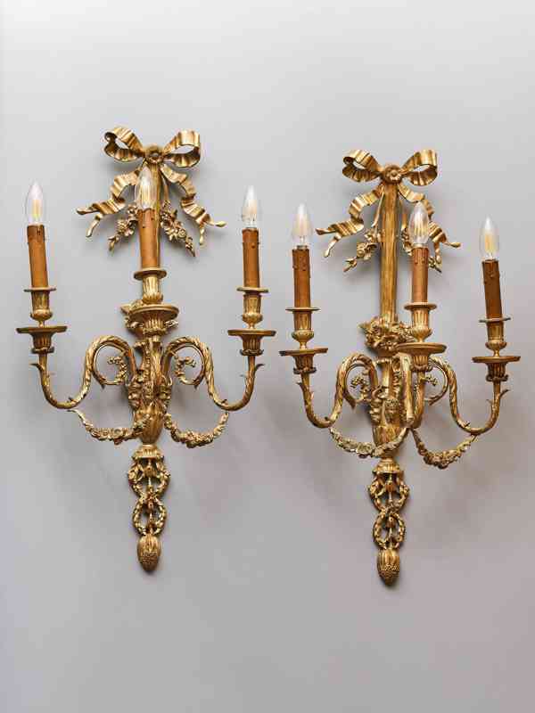 Luxusní nástěnné lampy neoklasicistní – zlacený bronz - foto 11