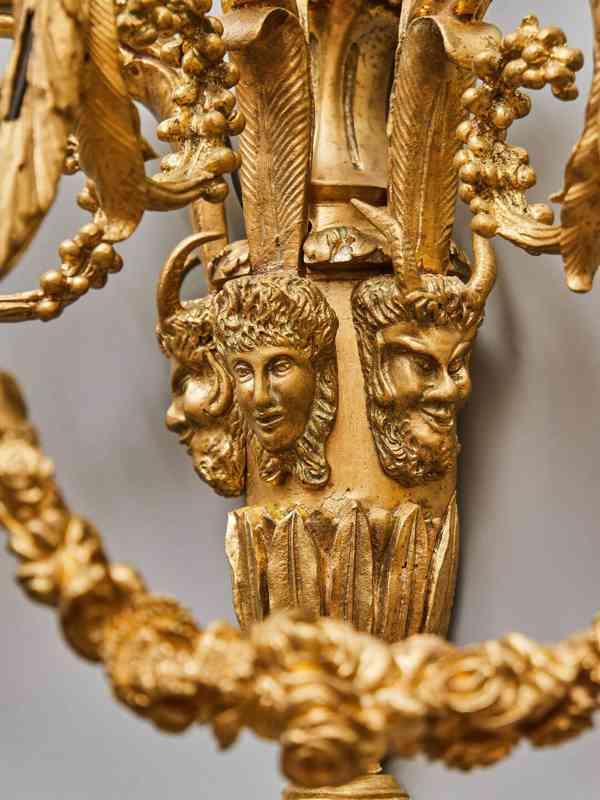 Luxusní nástěnné lampy neoklasicistní – zlacený bronz - foto 4