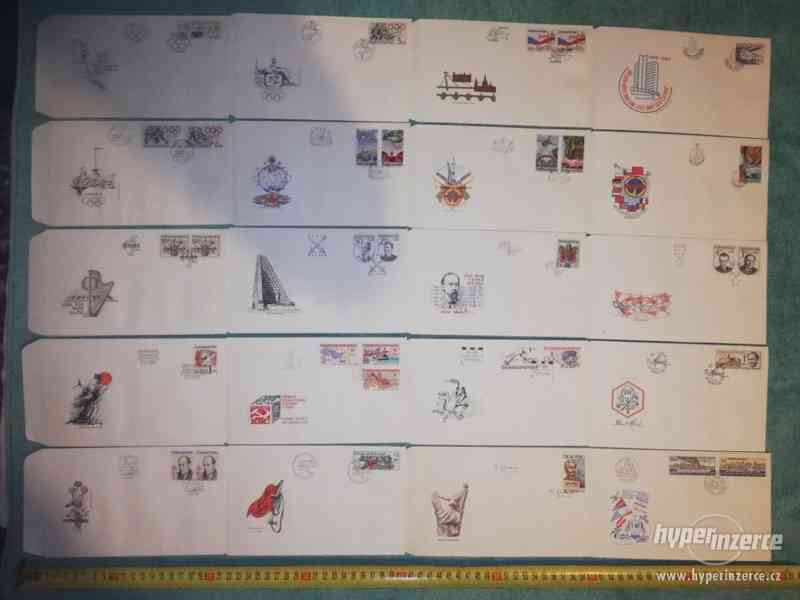 Obálky se známkami, s obrázky a razítky - 200 ks - foto 1