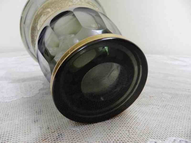 Luxusní kouřová váza s oroplastikou - foto 8