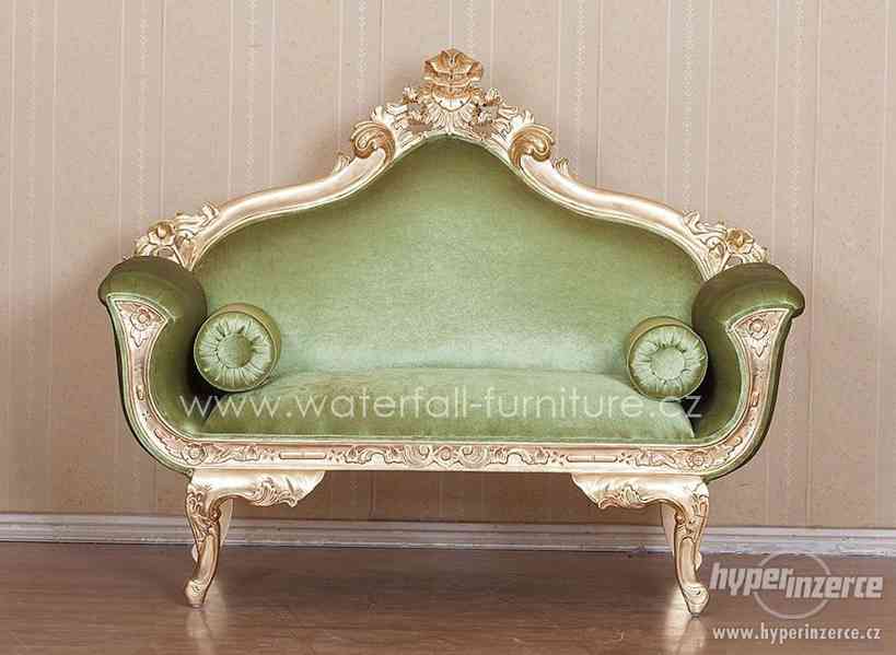 Retro sofa olivové - foto 1