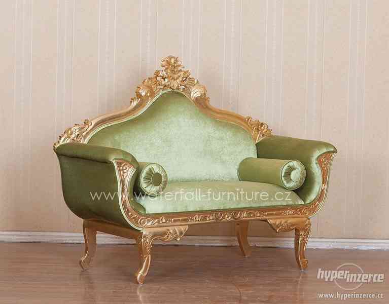 Retro sofa olivové - foto 2