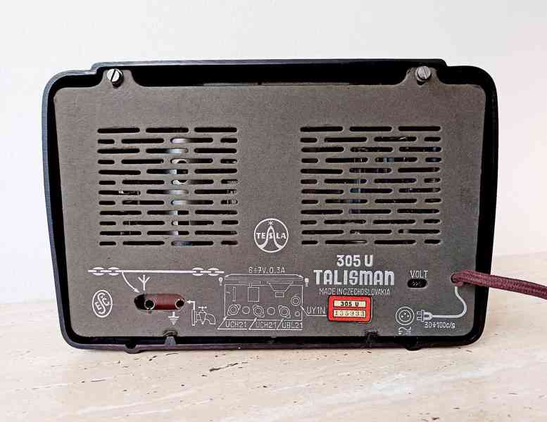 Krásný bytový doplněk - starožitné rádio Tesla Talisman 305U - foto 8