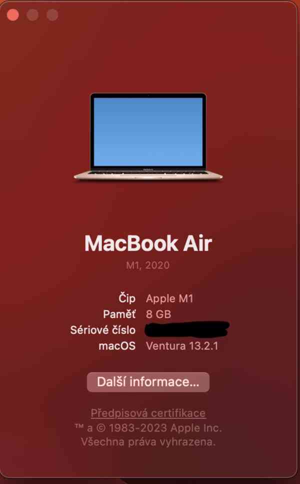 APPLE MacBook AIR M1 8/256 GB, ROSE GOLD, ZÁRUKA - foto 10