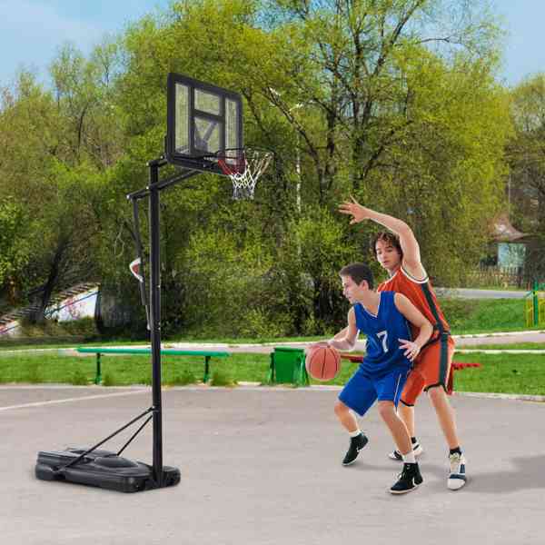 Basketbalový koš se stojanem 230–305 cm | černý - foto 5