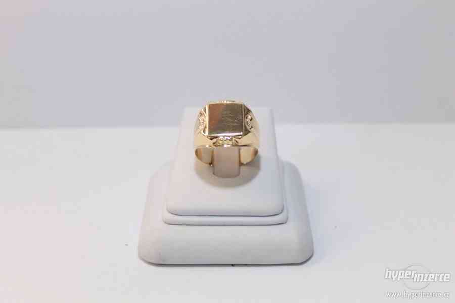 Krasný nový zlatý prsten 6.45 g - foto 3