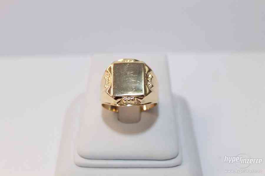 Krasný nový zlatý prsten 6.45 g - foto 4