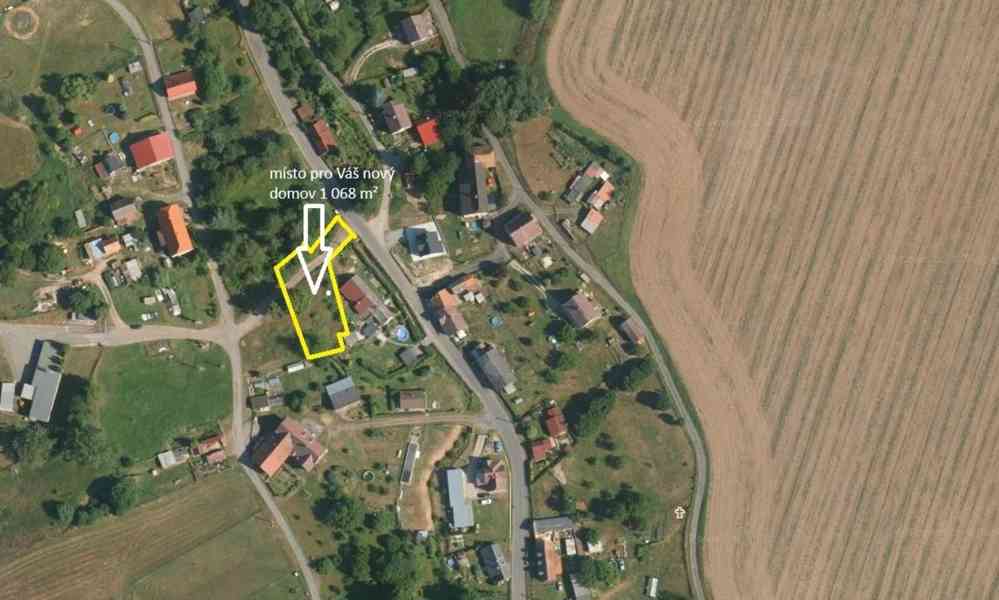 Prodej stavebního pozemku 1 068 m², Brniště - foto 2