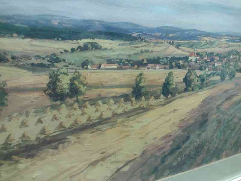 Pohled od starého Hobzi - Trunečka-Prostějovský - tempera -  - foto 4