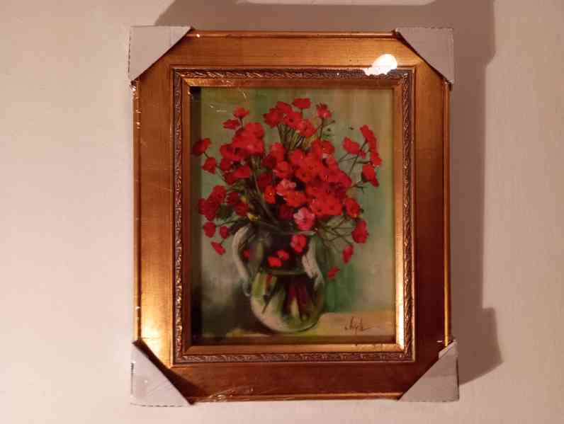 Olejomalba na plátně - zdobený rám 310x260mm - 23 -  - foto 2