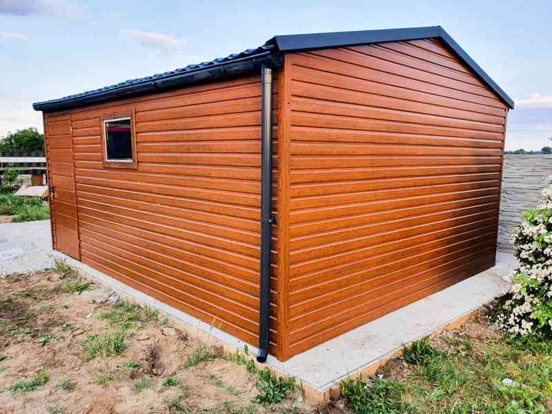 Plechová garáž 4m x 5m, sedlová střecha - TS217 - foto 3