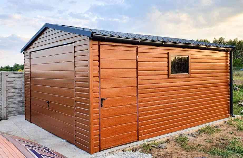 Plechová garáž 4m x 5m, sedlová střecha - TS217 - foto 4
