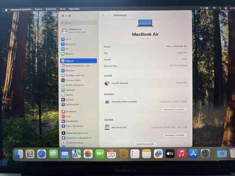 13" Apple MacBook Air M1, 8GB/SSD 256GB - jako nový - foto 3