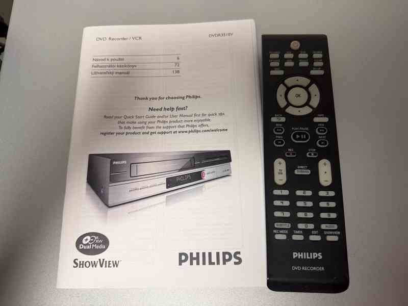 Rekordér Philips - COMBO - nahrává z VHS na DVD - foto 8