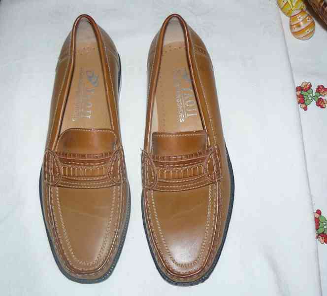 Mokasíny pánské, NOVÉ, velikost 42, = 28, = 8 (letní obuv) - foto 1