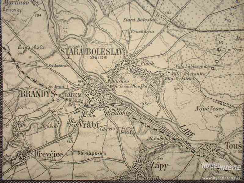 Mapa Prahy a okolí 20 léta 20 století - foto 4