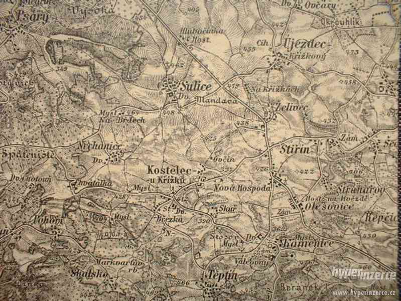 Mapa Prahy a okolí 20 léta 20 století - foto 10