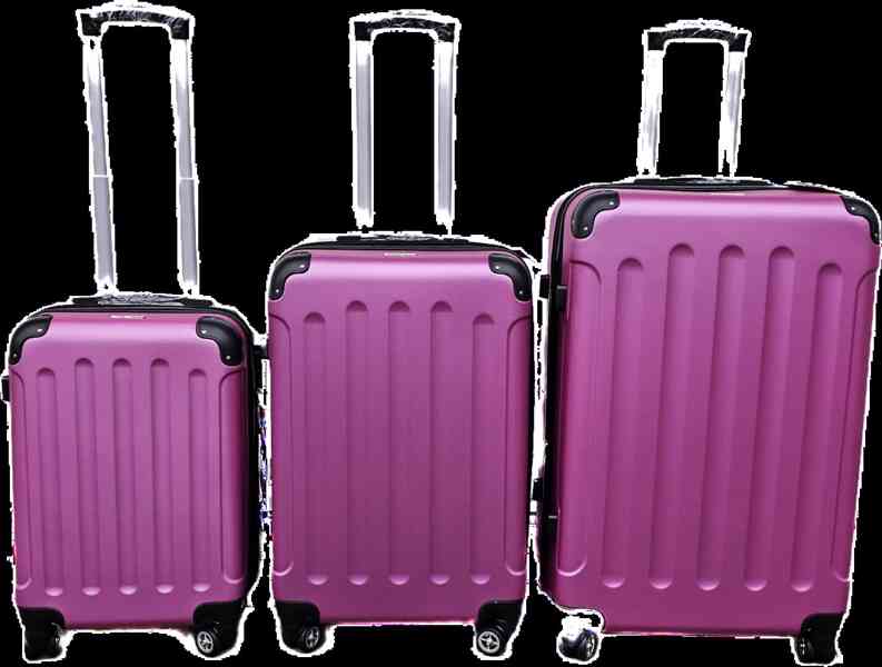 Sada skořepinových cestovních kufrů růžová NOVÁ - foto 4