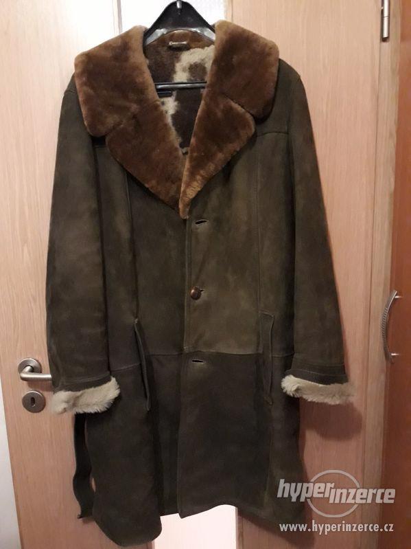Pánský velurový kabát zimní s podšívkou - foto 1