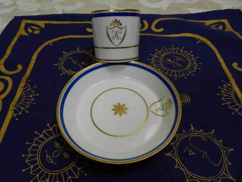 Krásný zlacený empírový Hrnek Šapo Vídeň 1818 Top stav! - foto 2