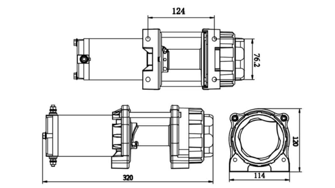 12 V ELEKTRICKÝ NAVIJÁK RS-3500 - 1585 kg - SYNTETICKÉ LANO - foto 3
