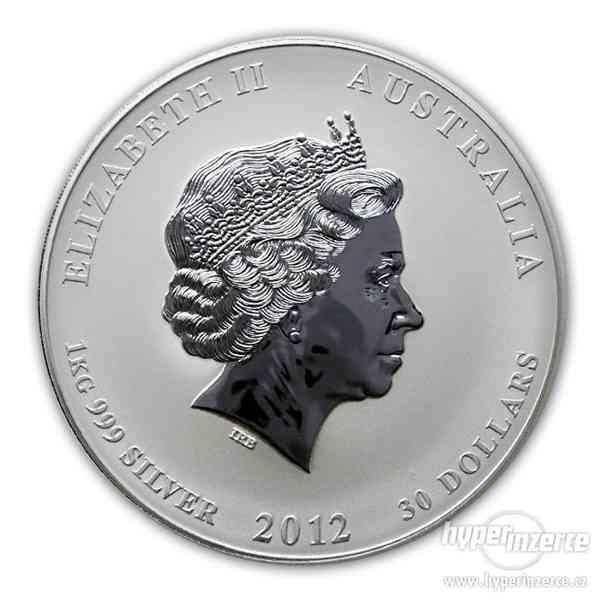 Rok draka (dragon) stříbrná lunární mince 2012 - foto 2