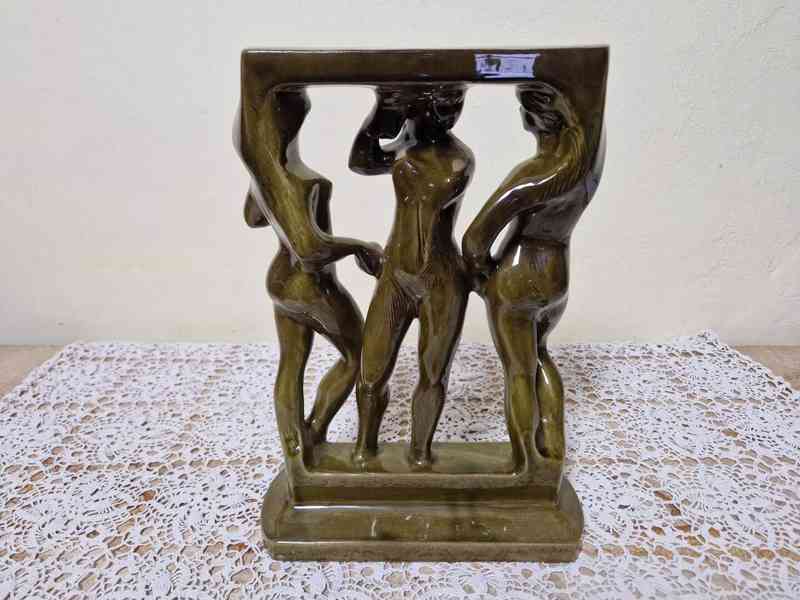 Málo vídaná Plastika Reliéf Akt Tři Grácie Paridův Soud Jiho - foto 4